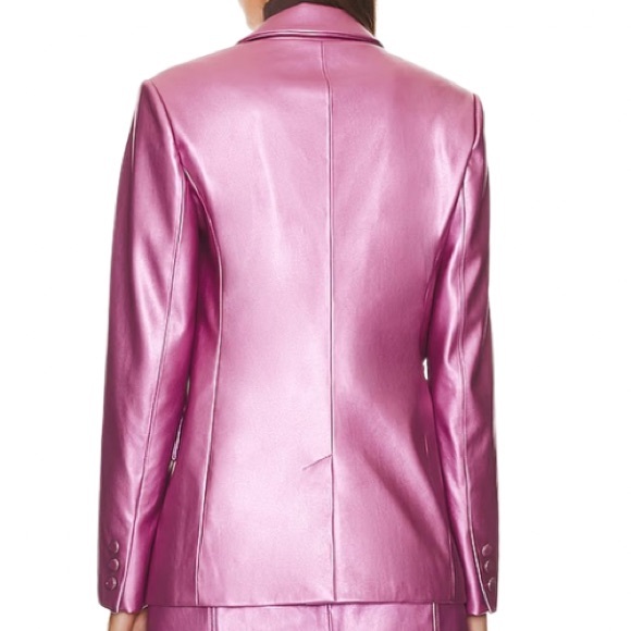 NWT MILLY Alexa Crinkled Faux
Leather Blazer - Picture 3 of 8